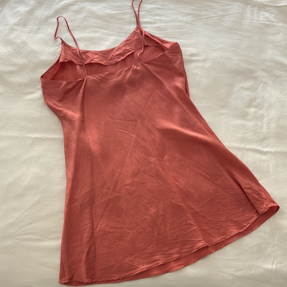 Morgan Taylor Silk Pink Slip Dress - Picture 4 of 8